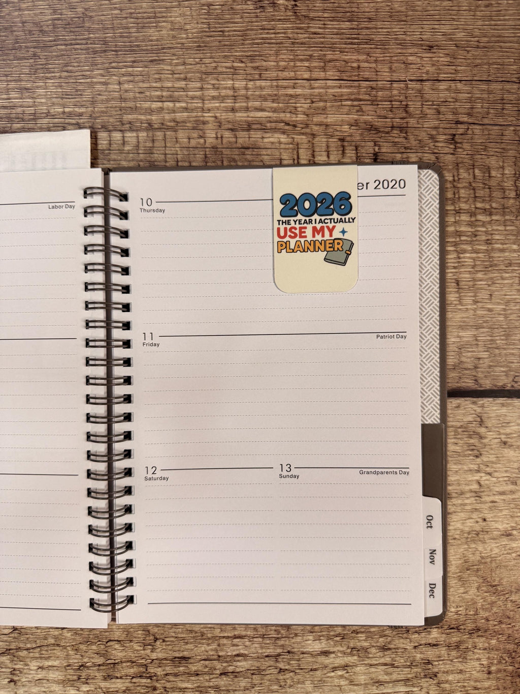 2026 Planner Magnetic Bookmark for Planners & Journals | Funny New Year Page Marker for Goal Setters and Stationery Lovers